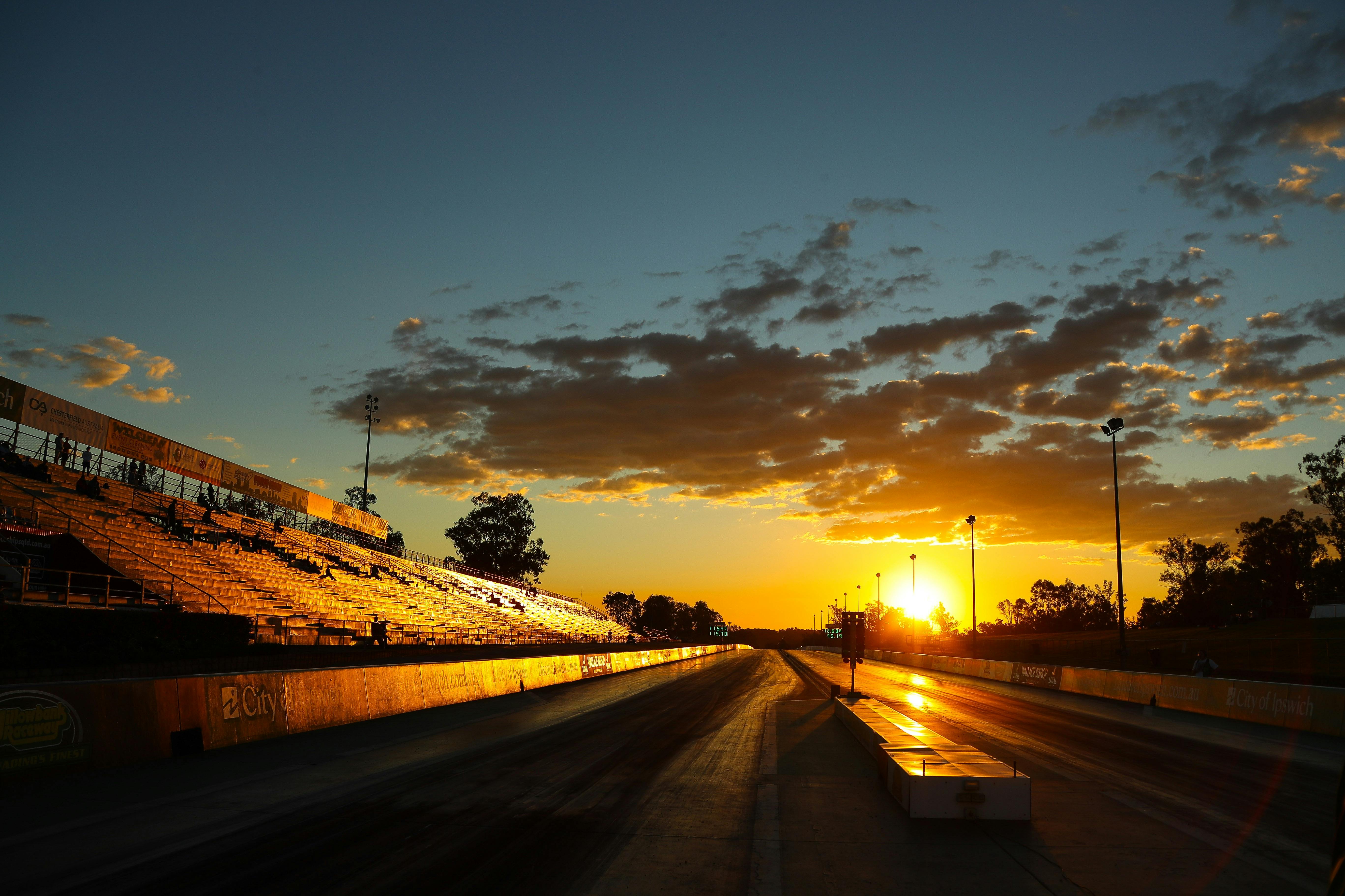 Sunset drag race track